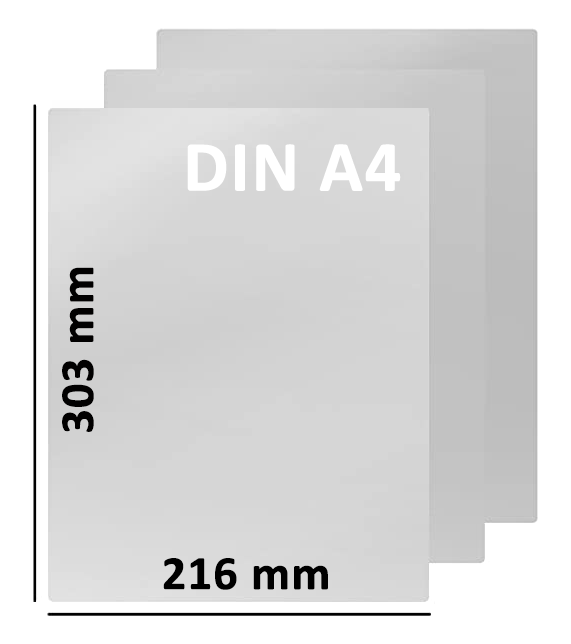 Laminierfolien A4 (216 x 303 mm), 2 x 80 mic, glänzend – laminierungsprofi  Online Shop